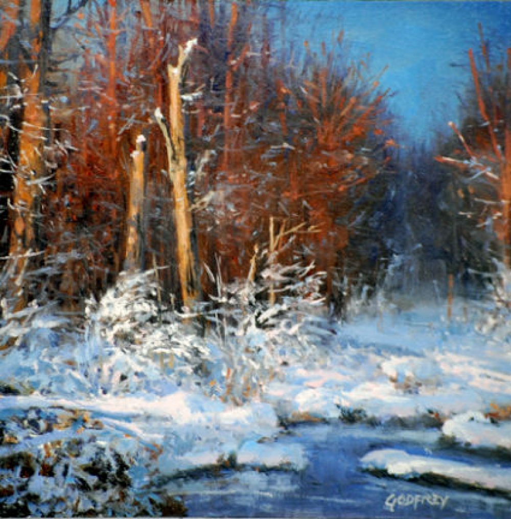 Winter At The Marsh Michael Godfrey Highlands Art Gallery