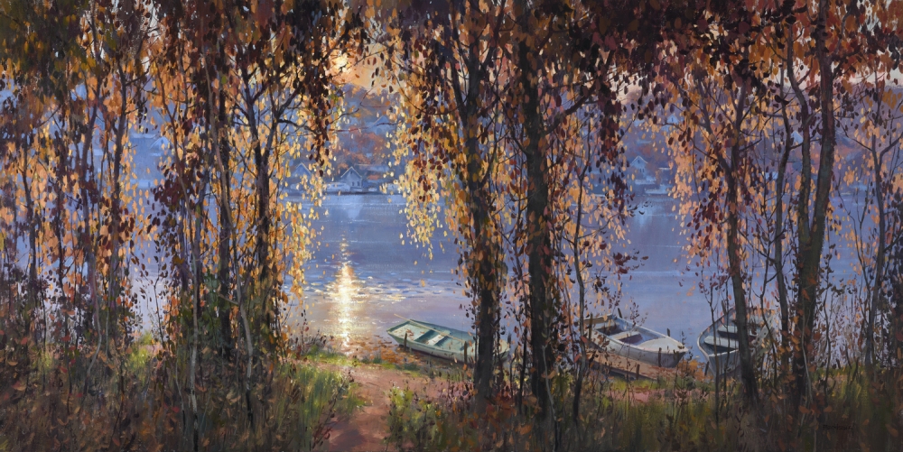 Autumn on the Delaware 30x60