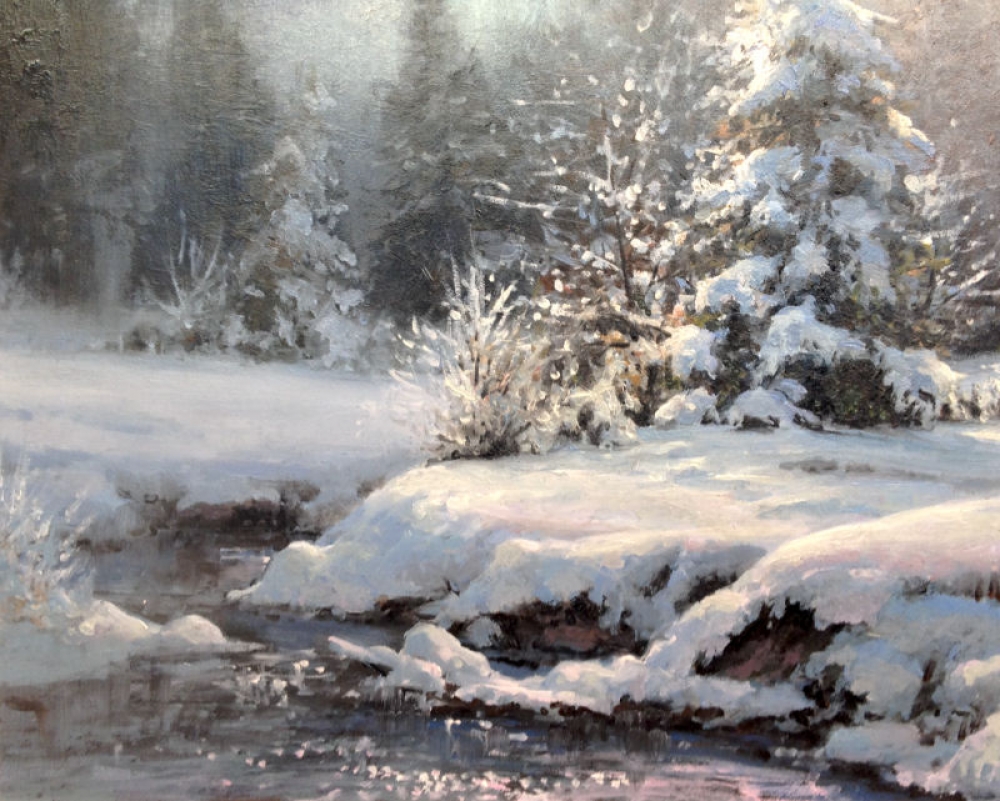 "Winter Sunlight" Michael Godfrey Highlands Art Gallery
