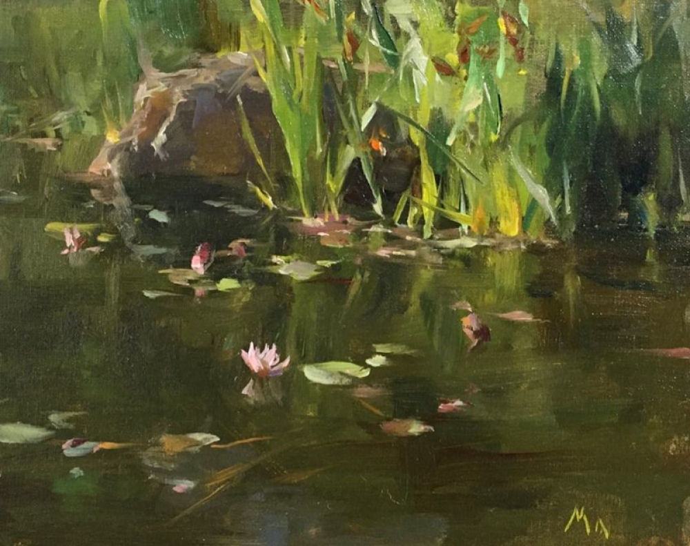 Water Lilies and Cat Tails
