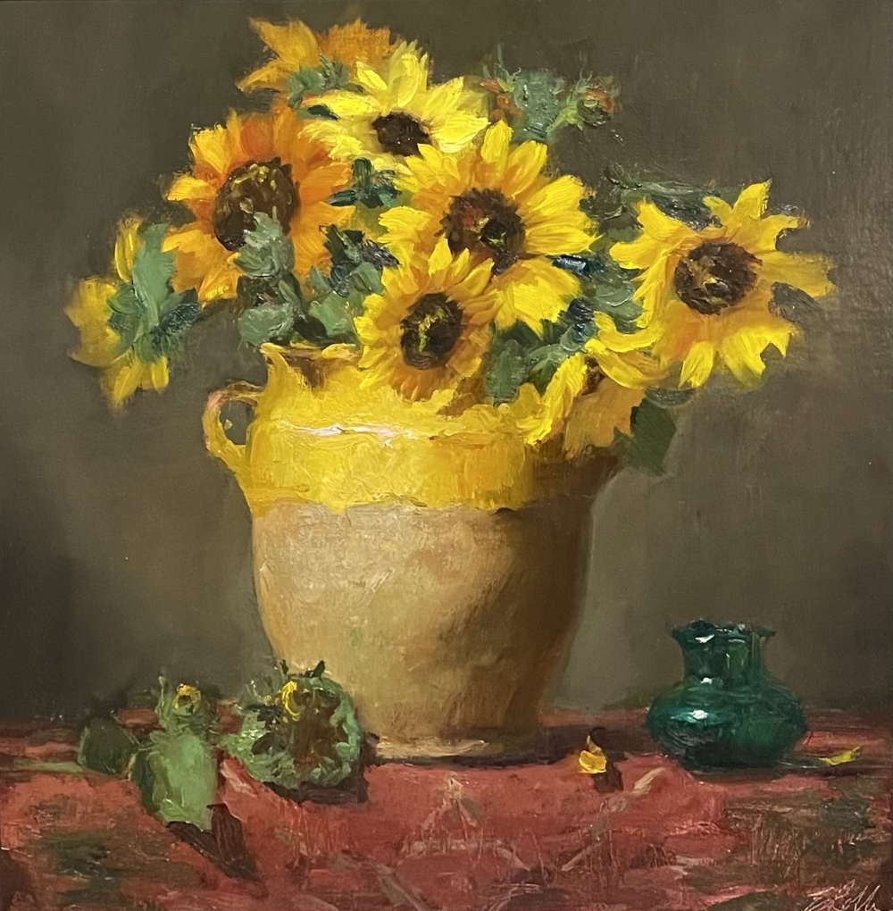 Sunflowers in Confit Pot (Study)