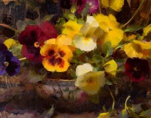  Click to See Bowl of Pansies