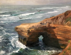  Click to See Sunset Cliffs with Two Gulls