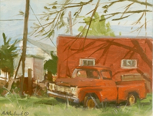 Click to See Red Pickup (plein air)