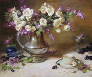  Click to See Lilacs,Roses and Silver