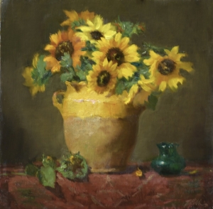  Click to See Sunflowers in Confit Pot (Study)
